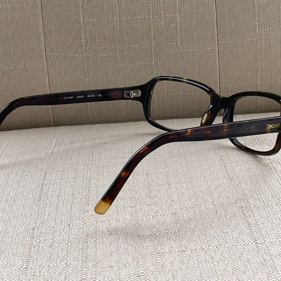 Vintage DKNY Women Eyeglasses Frame Brown Tortoise DY4007 53[]18 130 Glasses - Picture 7 of 11